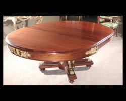 French Empire Mahogany Dining Room Table