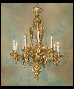Louis XV Bronze d'ore Chandelier