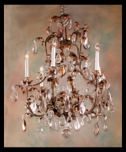 Louis XV Iron & Crystal Chandelier Louis XV Iron & Crystal Chandelier