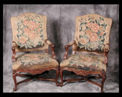 One of a Set of Five Louis XV Armchairs