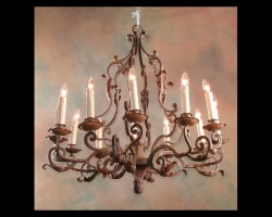Louis XV Wrought Iron Chandelier Louis XV Wrought Iron Chandelier