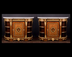 Pair of Napoleon III Cabinets Signed by "Paul Sormani" Pair of Napoleon III Cabinets Signed by "Paul Sormani"