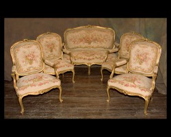 Louis XV 5 Piece Salon Set