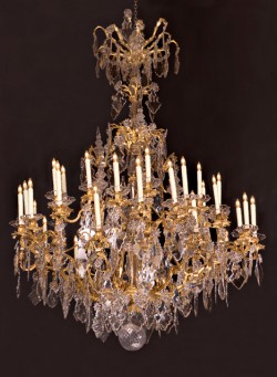 Napoleon III Gilt Bronze & Baccarat Chandelier Napoleon III Gilt Bronze & Baccarat Chandelier