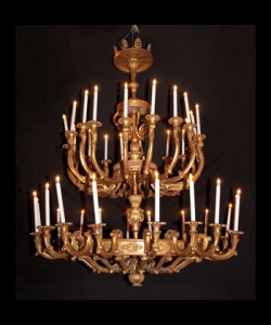 Italian Empire Two Tiered Chandelier Italian Empire Two Tiered Chandelier