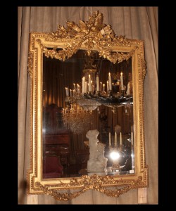 Louis XVI Gold Leaf Beveled Mirror