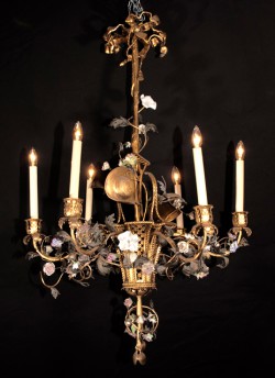 Louis XVI Bronze "Basket" Chandelier Louis XVI Bronze "Basket" Chandelier