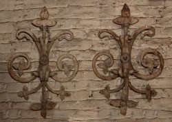 Pair of Italian Iron Wall Sconces Pair of Italian Iron Wall Sconces