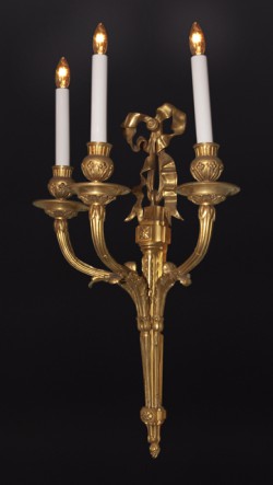 Four Louis XVI Bronze D'ore Sconces Four Louis XVI Bronze D'ore Sconces