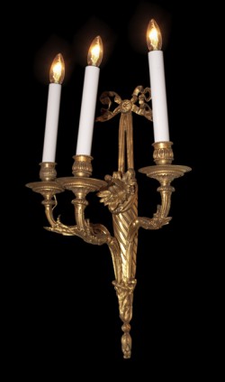 Four Louis XVI Bronze D'ore Sconces Four Louis XVI Bronze D'ore Sconces