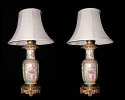 Rose Medallion Baluster Shaped Lamps (FrontPair) Rose Medallion Baluster Shaped Lamps (FrontPair)