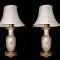 Rose Medallion Baluster Shaped Lamps (FrontPair)