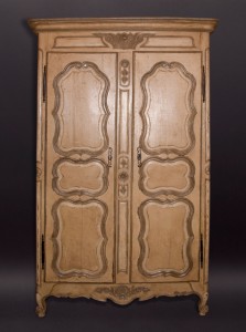 18th century Louis XV Painted Armoire