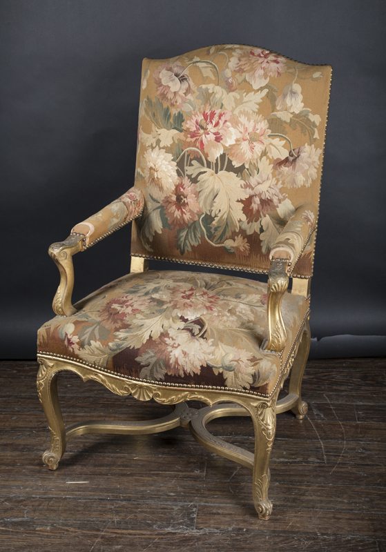 Set of FOUR 19th Century French Louis XV Giltwood Chairs